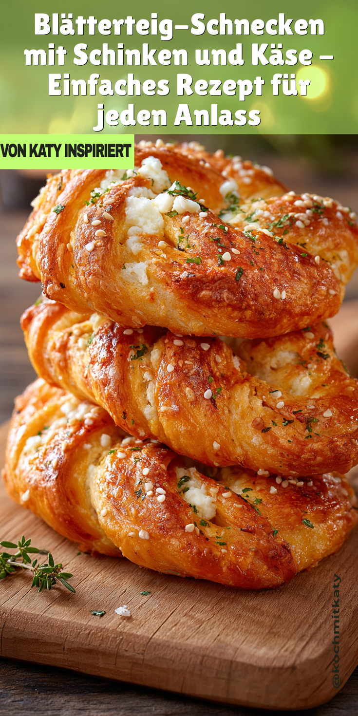 Blätterteig-Schnecken mit Schinken & Käse: Einfach unwiderstehlich!