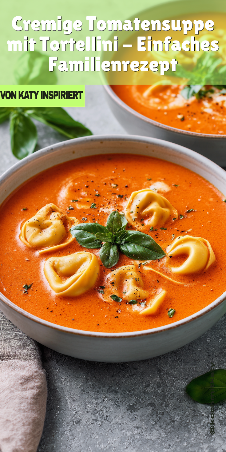 Cremige Tomatensuppe mit Tortellini - Einfach & himmlisch lecker!