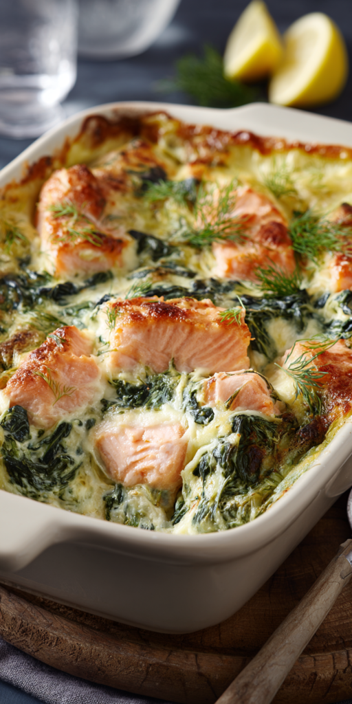 Cremiges Lachs-Sahne-Gratin mit Spinat - Einfach & unwiderstehlich!