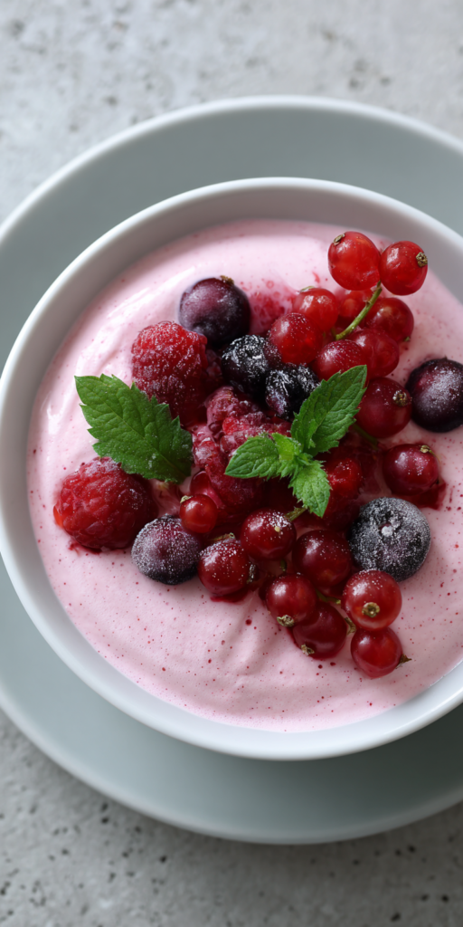 Einfache Gefrorene Joghurt-Rinde mit frischen Beeren - Perfekter Sommersnack!