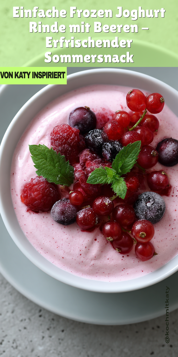 Einfache Gefrorene Joghurt-Rinde mit frischen Beeren - Perfekter Sommersnack!