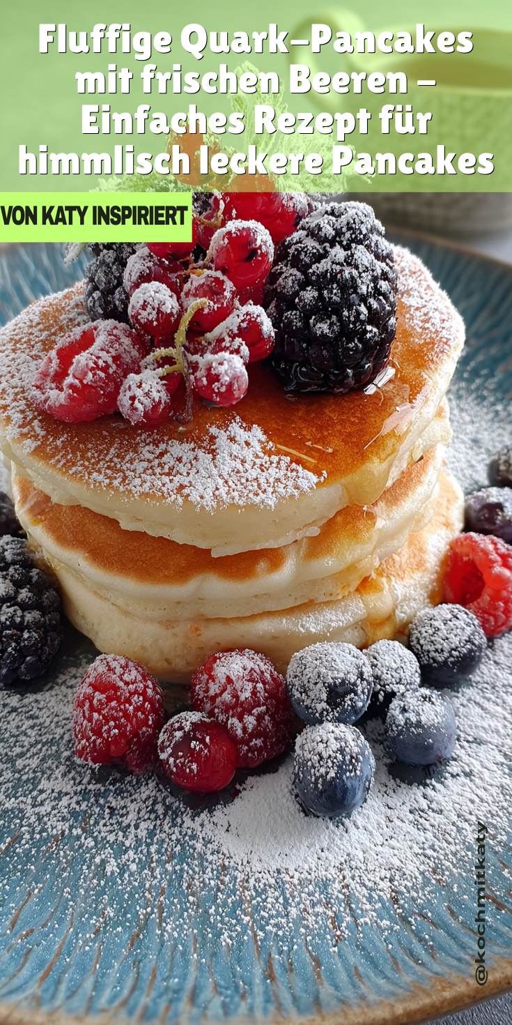 Fluffige Quark-Pancakes mit frischen Beeren - Einfach & himmlisch! 🥞