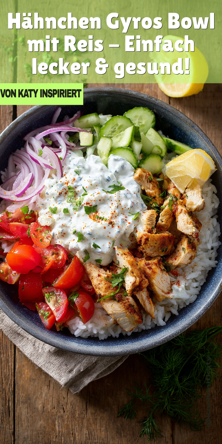 Hähnchen-Gyros-Bowl mit Reis - Einfach & Lecker!