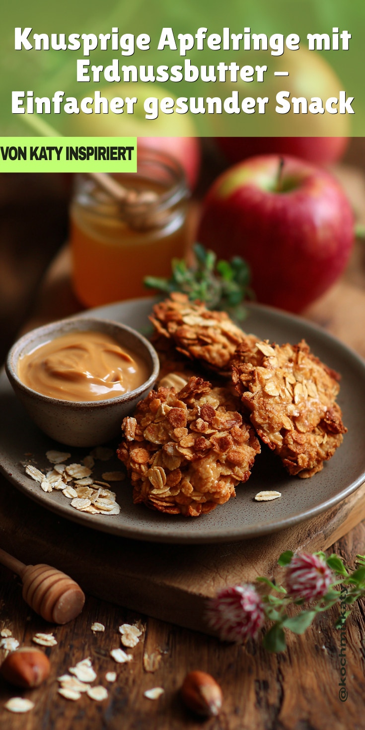 Knusprige Apfelringe mit cremiger Erdnussbutter - Einfacher & gesunder Snack!