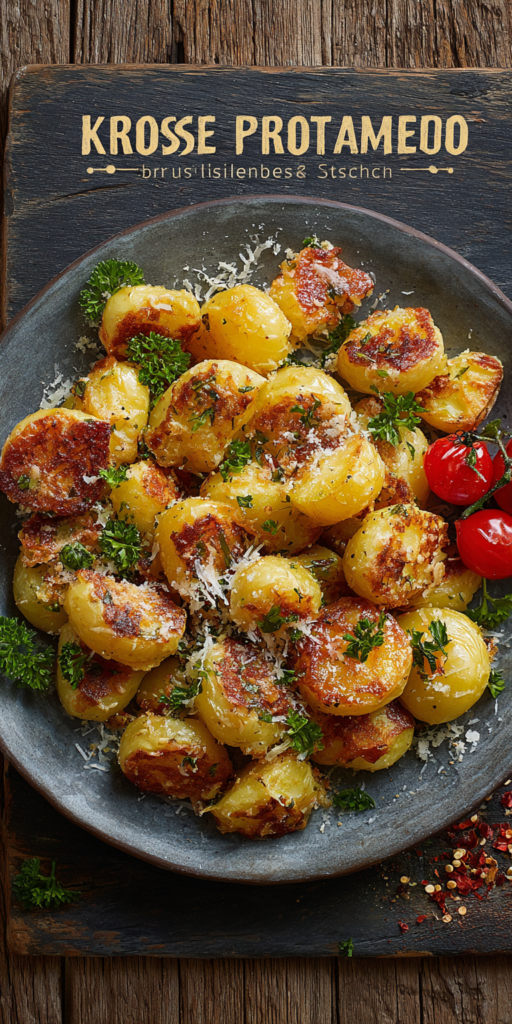 Knusprige Smashed Potatoes mit Parmesan – Der perfekte Snack!