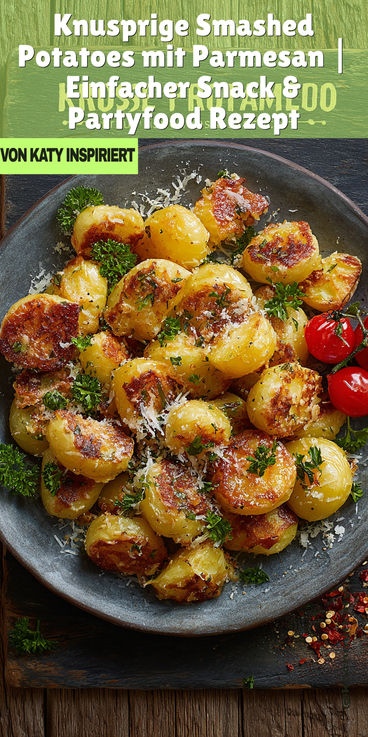 Knusprige Smashed Potatoes mit Parmesan – Der perfekte Snack!