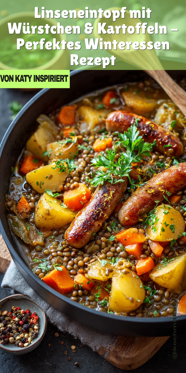 Linseneintopf mit Würstchen & Kartoffeln - Dein perfektes Winteressen!