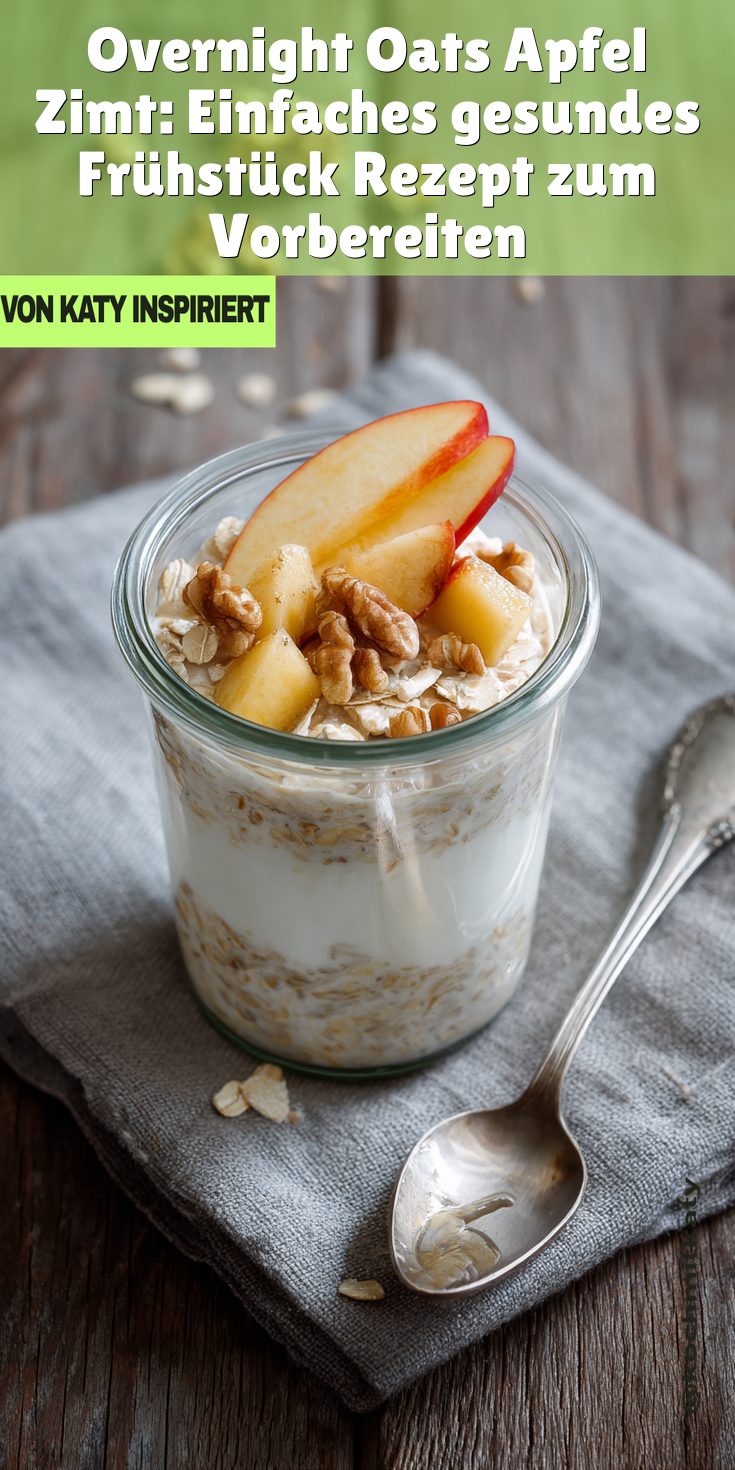 Overnight Oats mit Apfel-Zimt: Einfaches & gesundes Frühstück zum Vorbereiten!