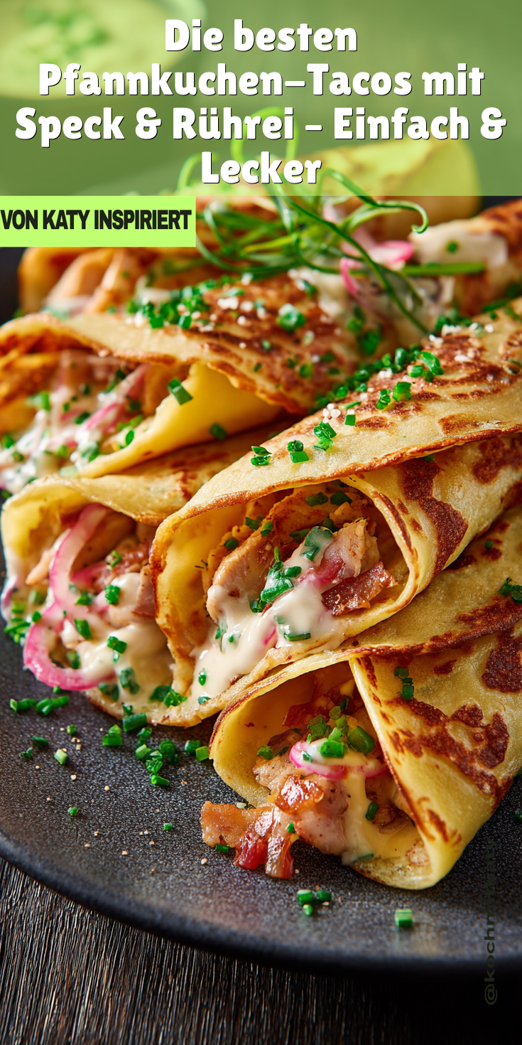 Pfannkuchen-Tacos mit Speck & Rührei