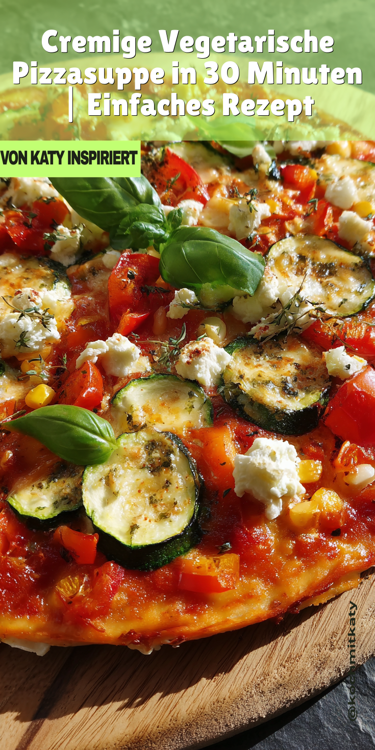 Vegetarische Pizzasuppe: Cremig & Gemüsereich in 30 Min!