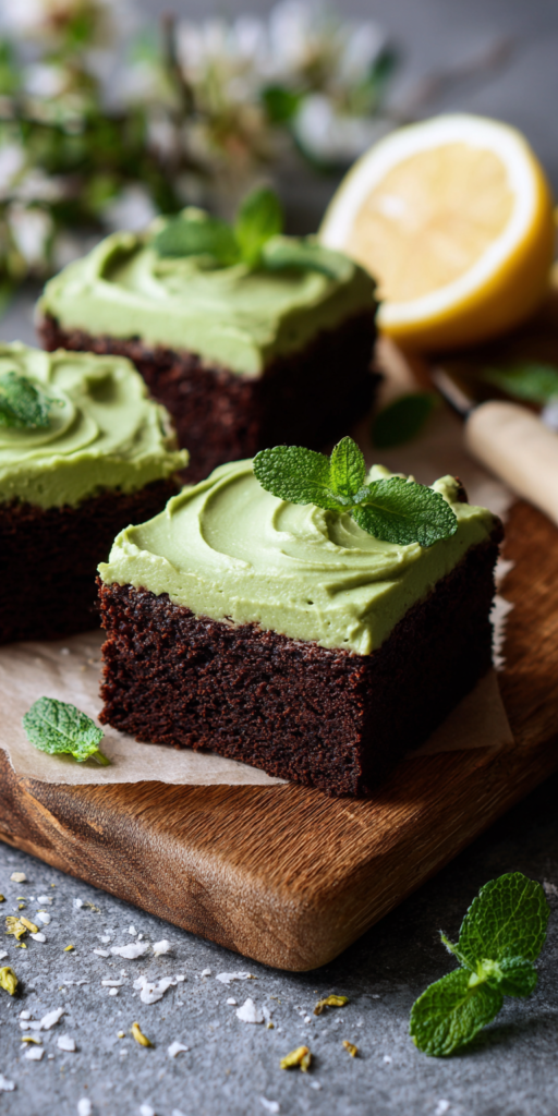 Zucchini-Brownie-Kuchen mit Avocado-Frosting