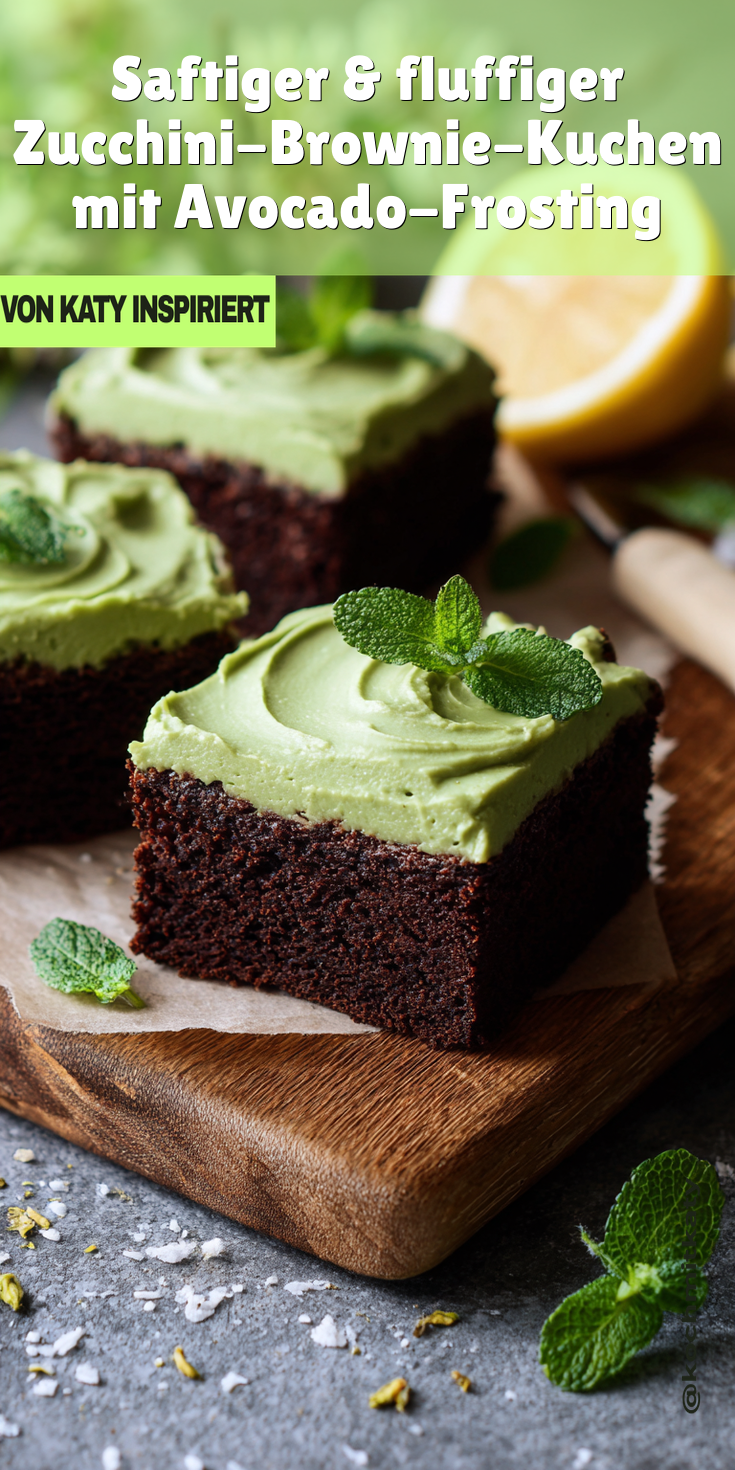 Zucchini-Brownie-Kuchen mit Avocado-Frosting