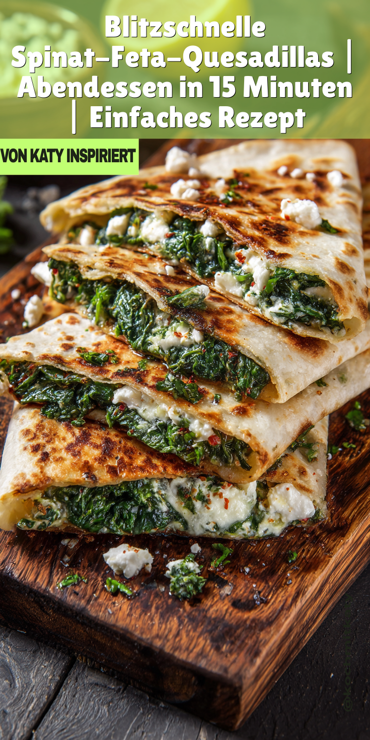 Blitzschnelle Spinat-Feta-Quesadillas | Abendessen in 15 Min 2026