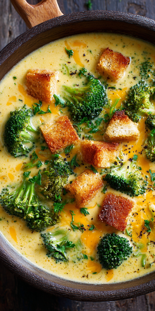 Cremige Brokkoli-Suppe mit Cheddar & Kartoffeln | Vegetarisch 2026