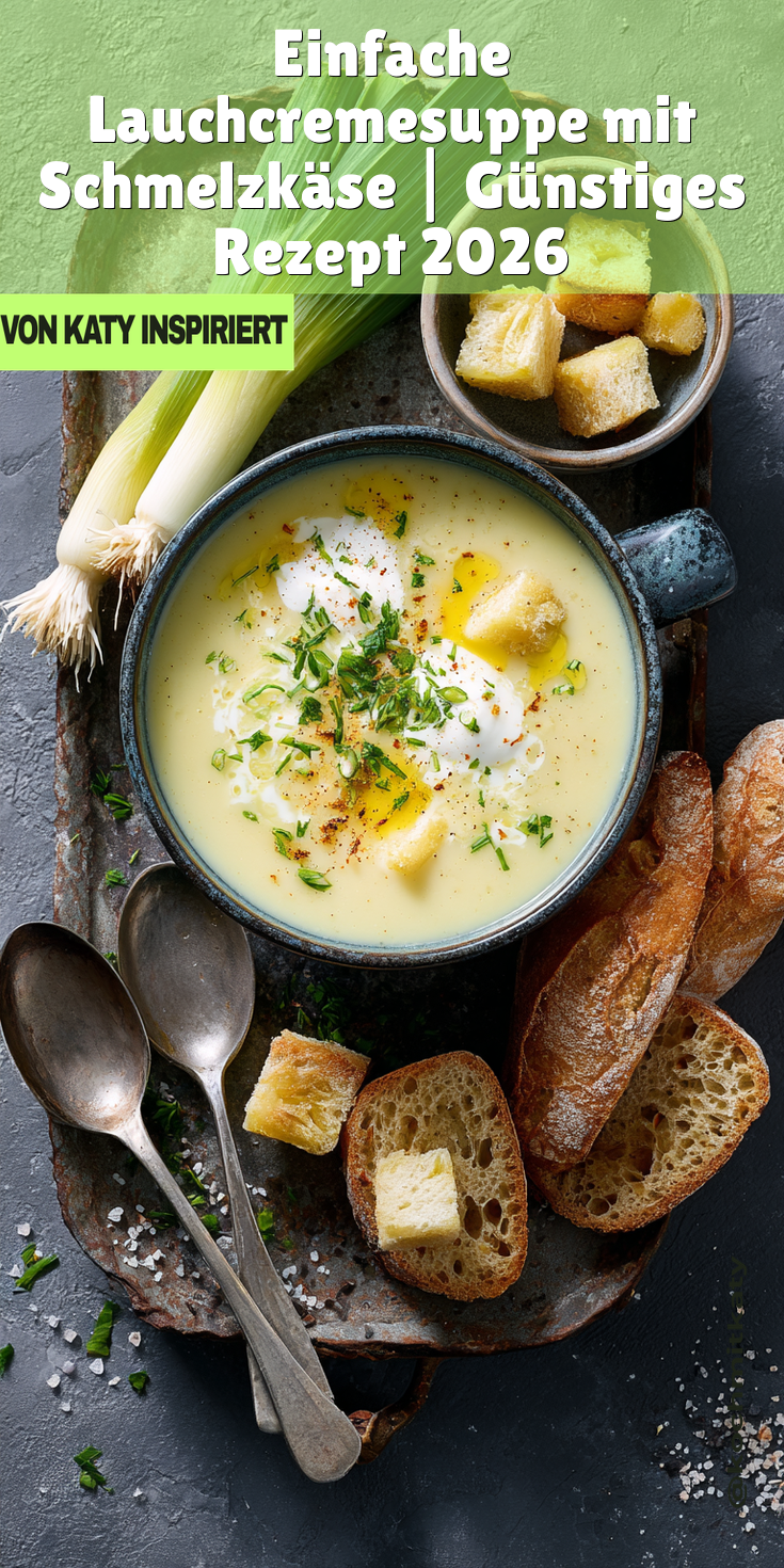 Einfache Lauchcremesuppe mit Schmelzkäse | Günstig Kochen 2026