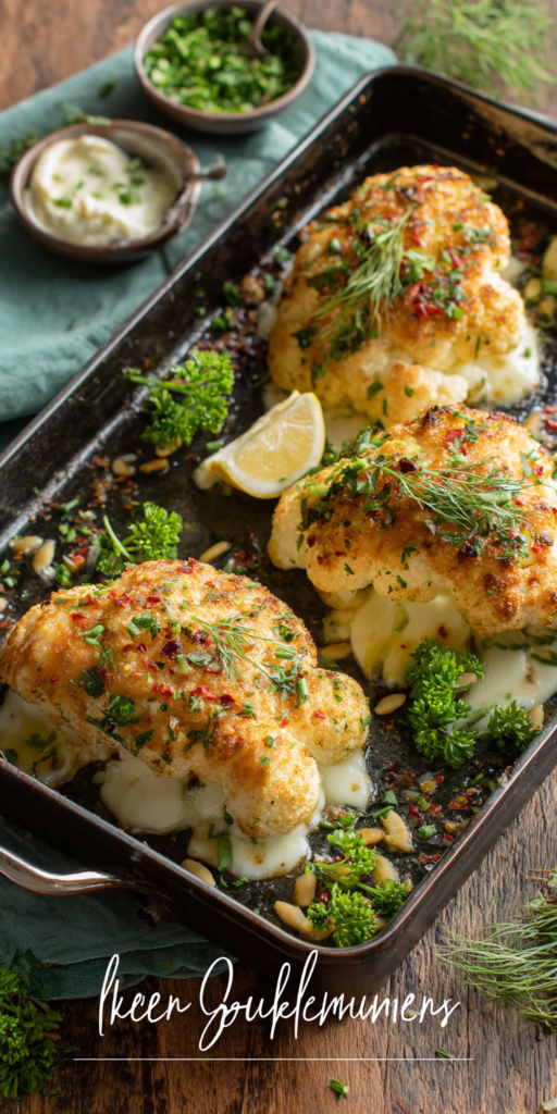 Gebackene Blumenkohlsteaks mit Mozzarella überbacken | Low Carb 2026