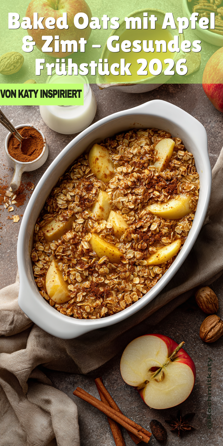 Gebackene Haferflocken mit Apfel & Zimt (Baked Oats) | Gesundes Frühstück 2026