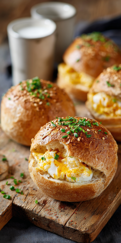 Gefüllte Frühstücksbrötchen mit Ei & Schinken | Sonntagsfrühstück 2026