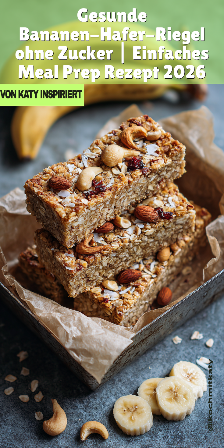 Gesunde Bananen-Hafer-Riegel ohne Zucker | Meal Prep 2026