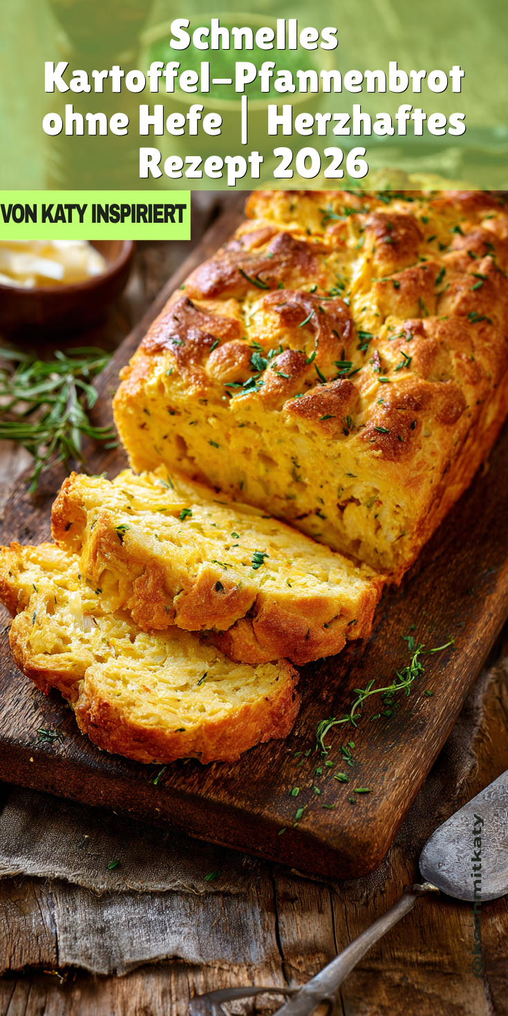 Herzhaftes Kartoffel-Pfannenbrot (Ohne Hefe) | Schnelles Backen 2026