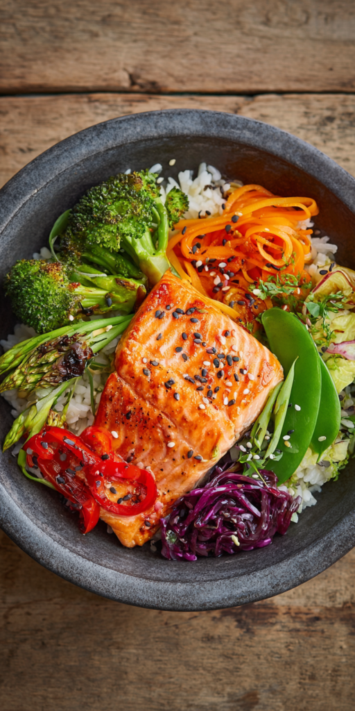 Honig-Lachs Bowl mit Reis & Gemüse | Gesunde Abendessen Ideen 2026