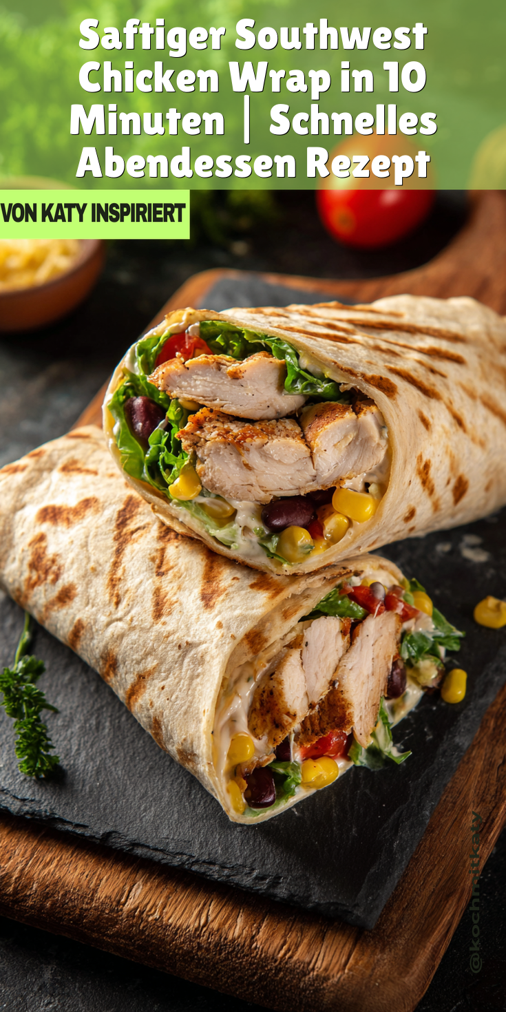 Juicy Southwest Chicken Wrap: Fertig in 10 Minuten | Schnelles Abendessen 2026