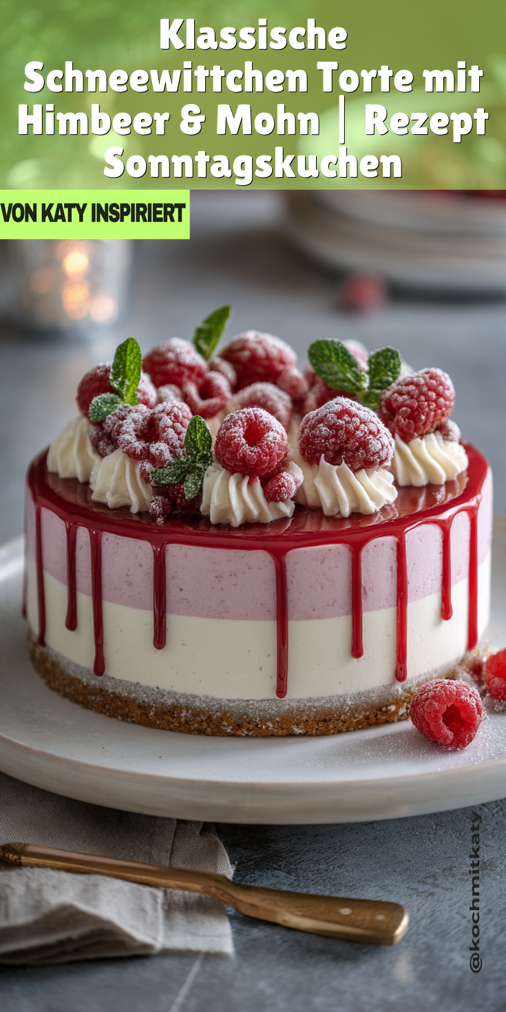Klassische Schneewittchen Torte (Himbeer & Mohn) | Sonntagskuchen 2026