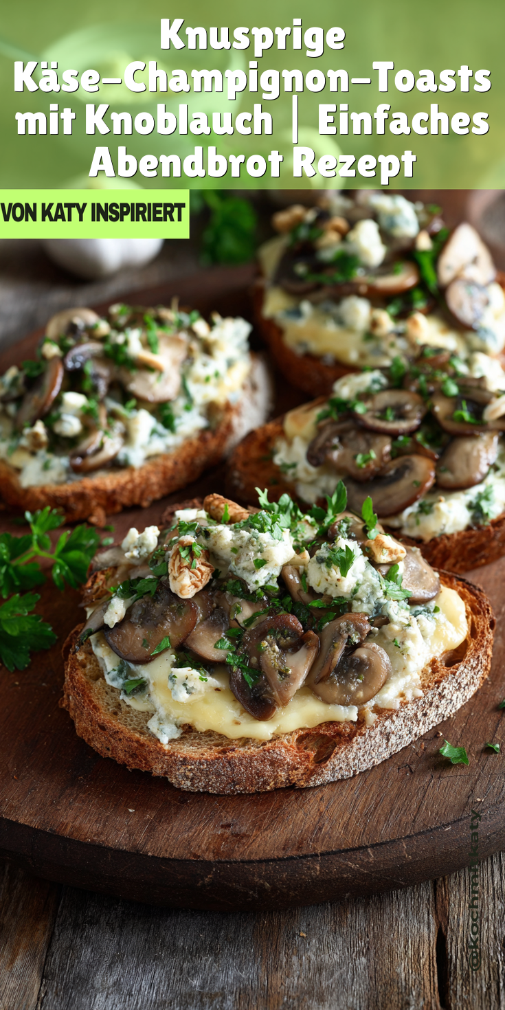 Knusprige Käse-Champignon-Toasts mit Knoblauch | Abendbrot 2026