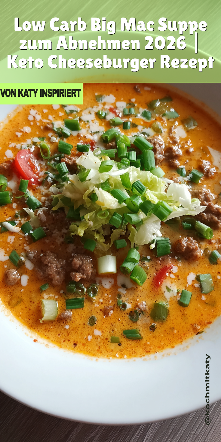 Low Carb Big Mac Suppe (Cheeseburger Suppe) | Abnehmen 2026
