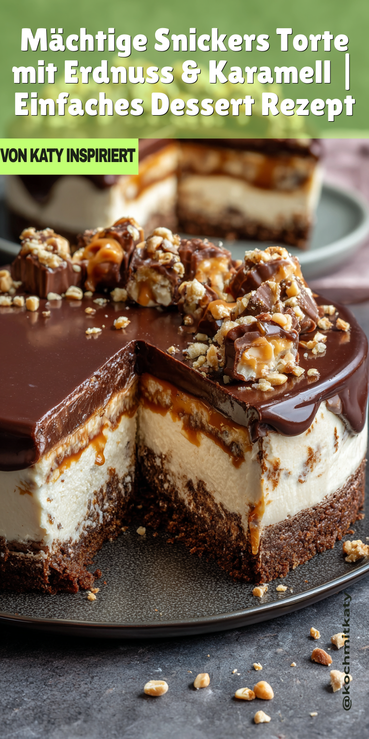 Mächtige Snickers-Torte mit Erdnuss & Karamell | 2026