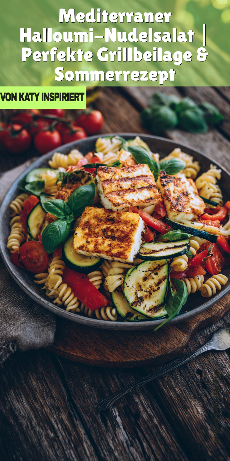 Mediterraner Halloumi-Nudelsalat mit Gemüse | Grillbeilagen 2026