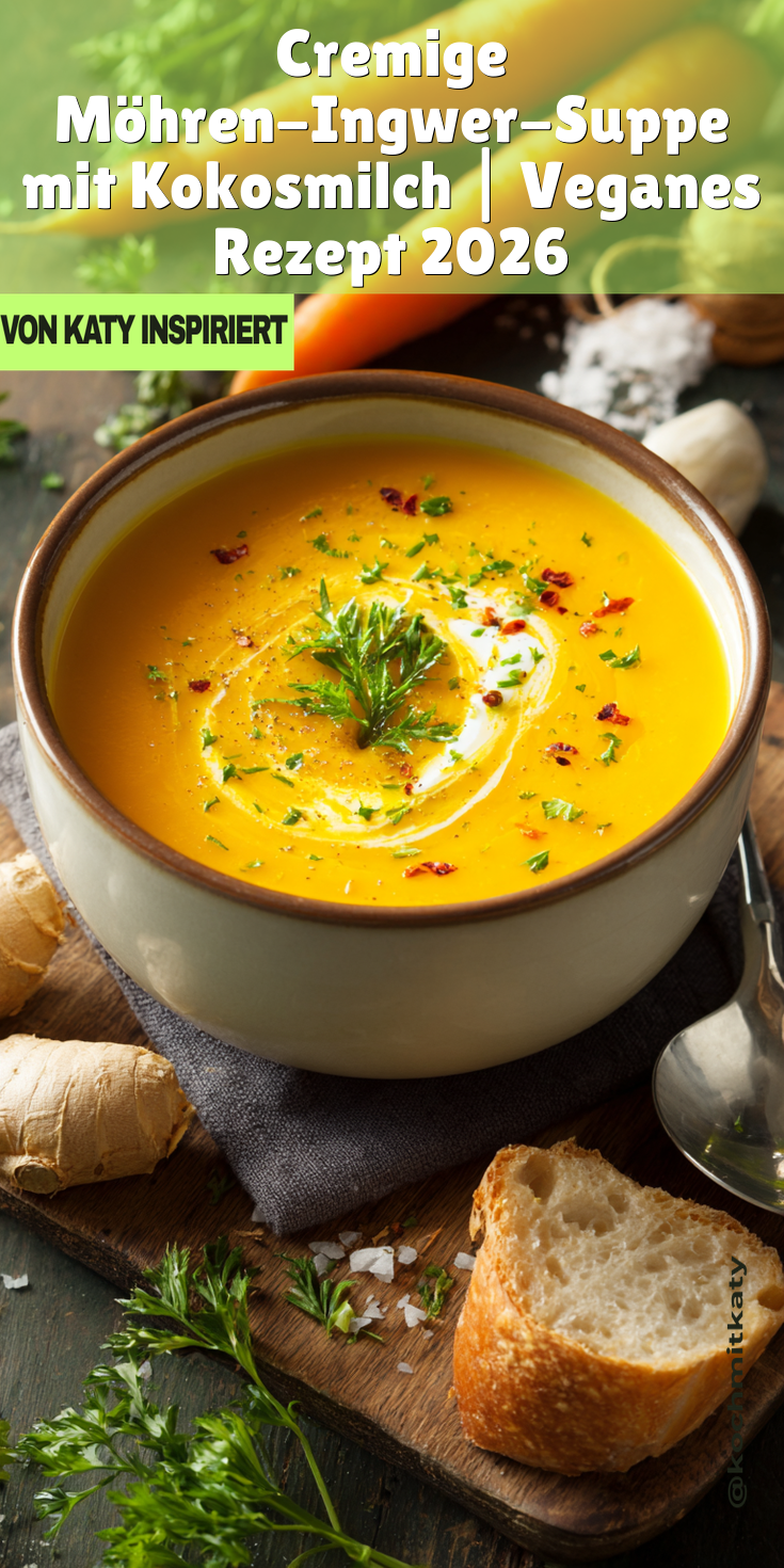 Möhren-Ingwer-Suppe mit Kokosmilch | Gesund & Vegan 2026