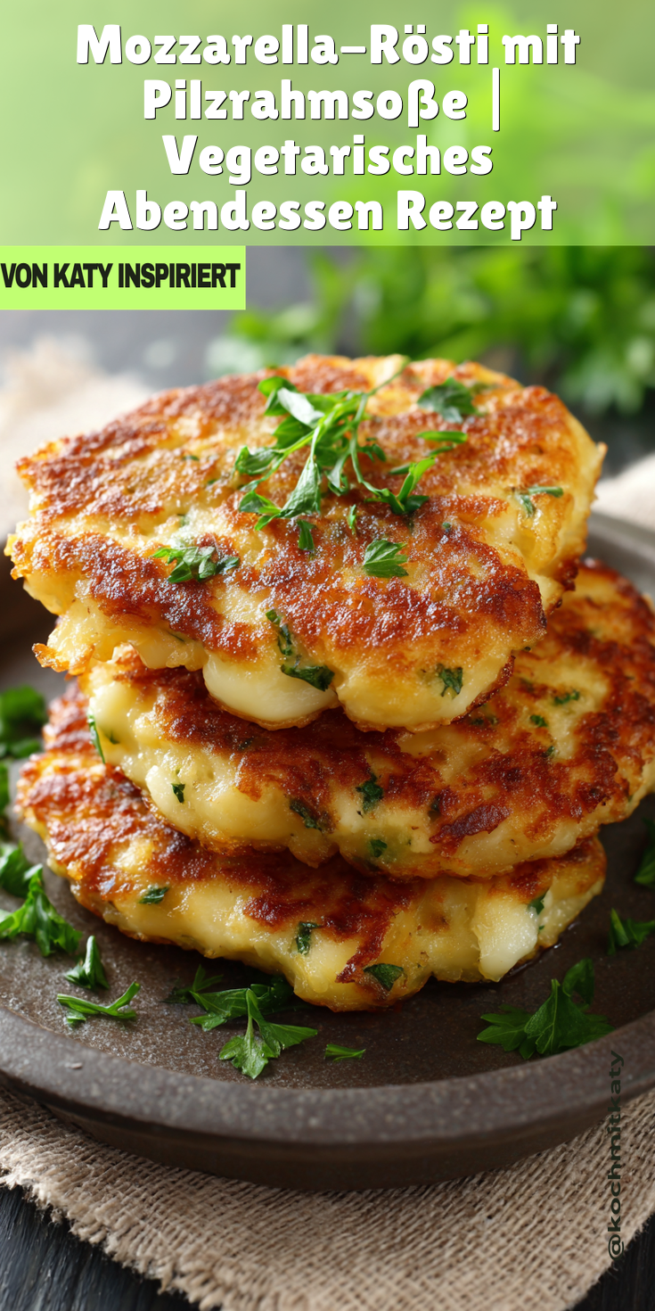 Mozzarella-Rösti mit Zwiebel-Pilzrahmsoße | Vegetarisches Abendessen 2026