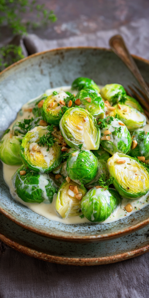 Rosenkohl in cremiger Frischkäse-Senfsauce | Schnelle Pfannengerichte 2026