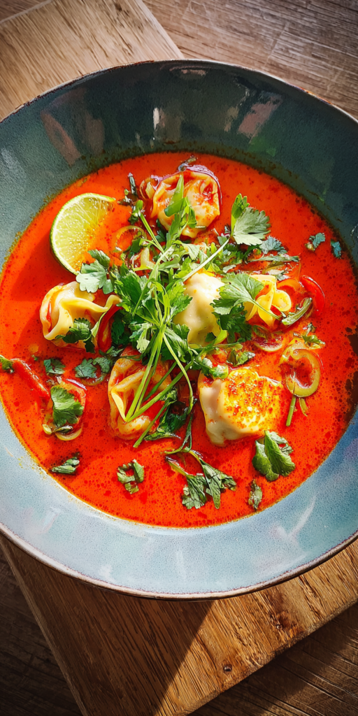 Rote Curry-Maultaschensuppe: Würzig & Schnell | Fusion Küche 2026