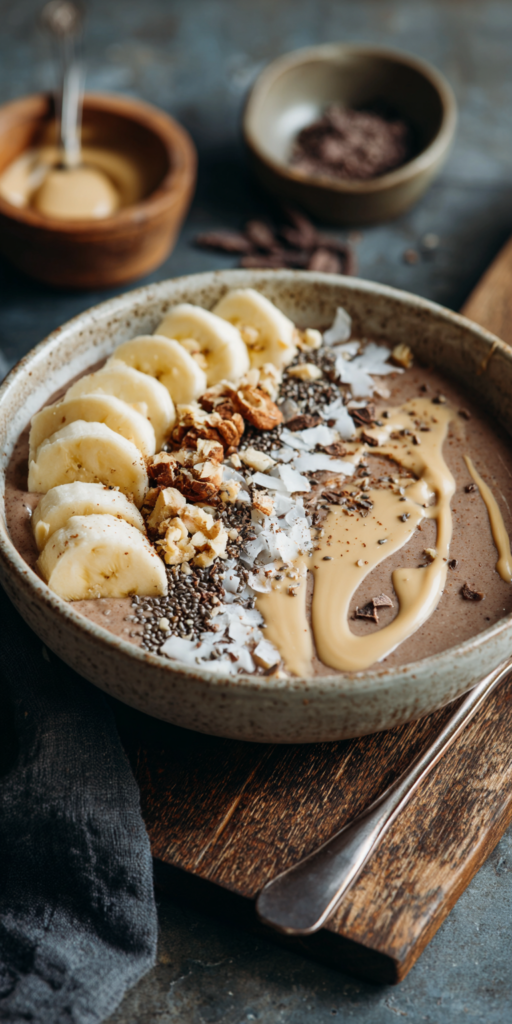 Schoko-Bananen-Erdnussbutter Smoothie Bowl | Vegan 2026