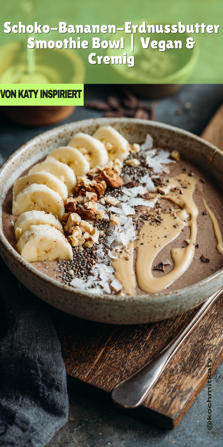 Schoko-Bananen-Erdnussbutter Smoothie Bowl | Vegan 2026