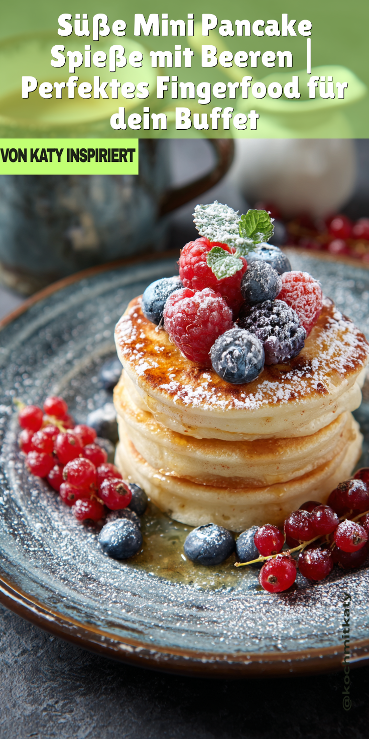 Süße Mini Pancake Spieße mit Beeren | Fingerfood Buffet 2026