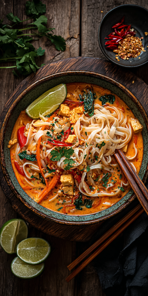 Thai Red Curry Nudeln (Vegan) | Asiatische Nudelgerichte 2026