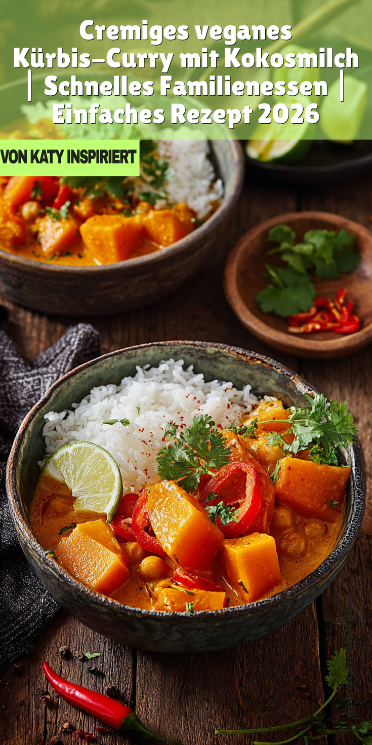 Veganes Kürbis-Curry mit Kokosmilch | Schnelle Familienrezepte 2026