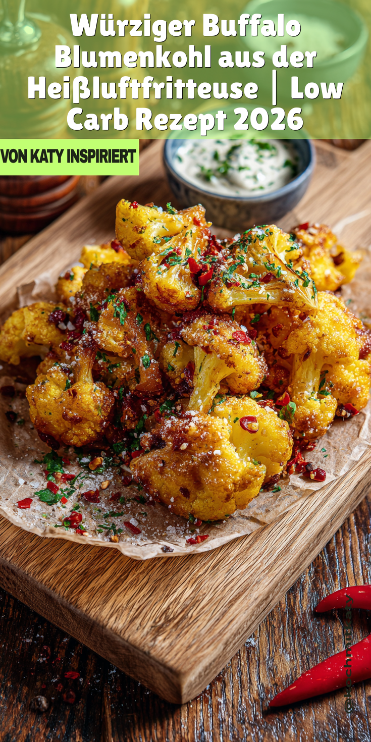Würziger Buffalo-Blumenkohl aus der Heißluftfritteuse | Low Carb 2026